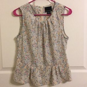 Cynthia Rowley floral peplum shell